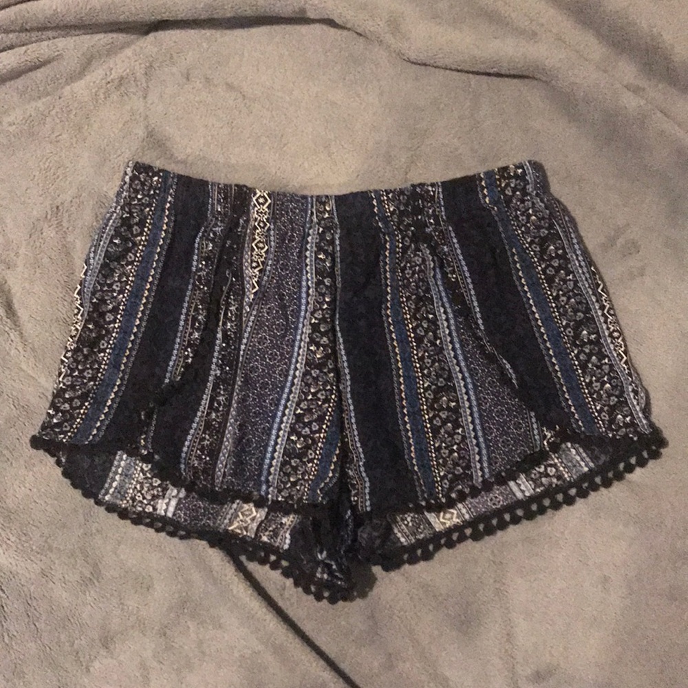 Blue patterned shorts